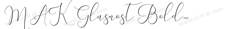 MAK Glasnost Bold字体转换